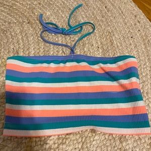 Forever 21 Bright Striped Crop Top